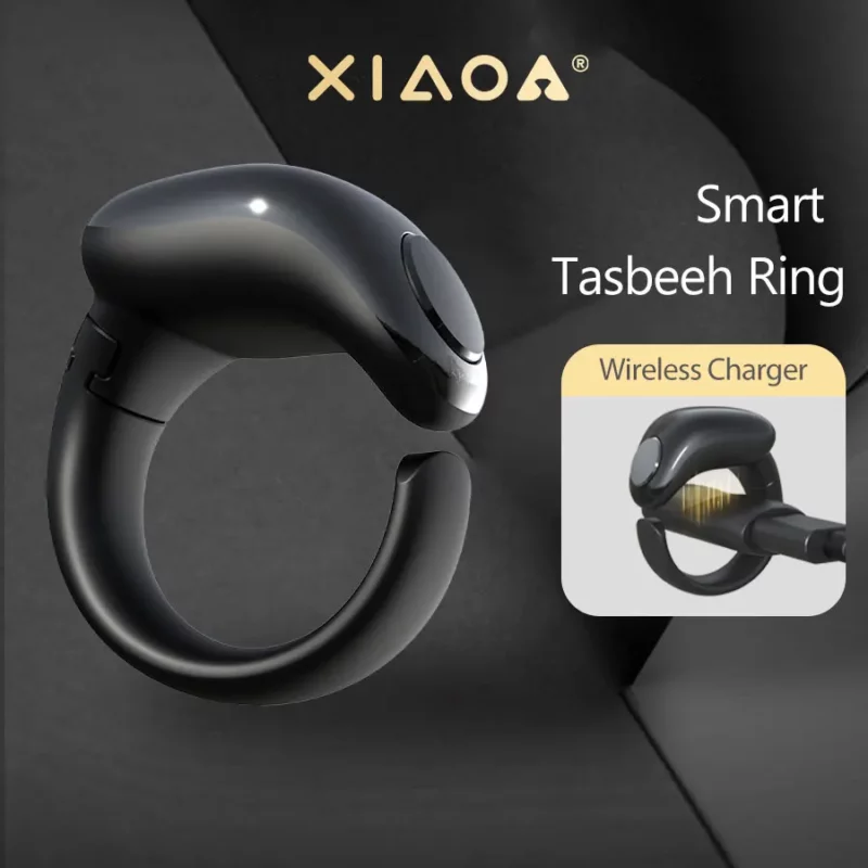 Weslamic new arrivals electronics tasbih ring black tasbeeh counter zikr smart ring electronics product hajj and umrah prayer - Image 2