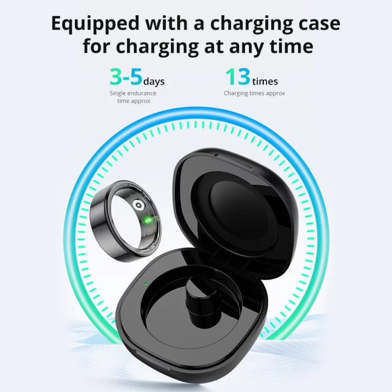 2024 COLMI R02 Smart Ring with Charging Case for Men Women, Battery Life, 39 Days, Health Monitor, 5ATM Waterproof - Image 6