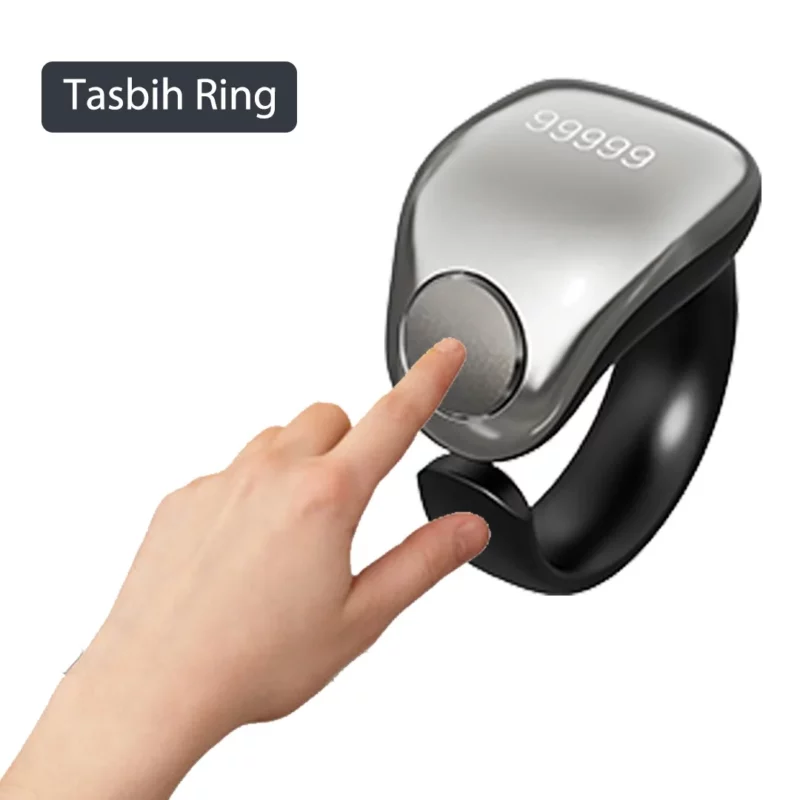 Weslamic new arrivals electronics tasbih ring black tasbeeh counter zikr smart ring electronics product hajj and umrah prayer