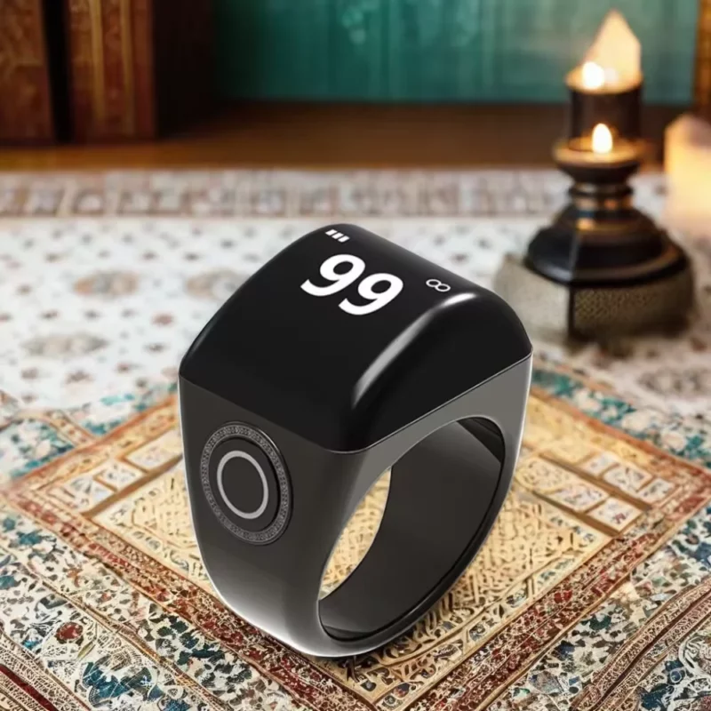 Smart Muslim Islamic Electronic Zikir Counter Digital Azan Alarm Clock Tasbeeh Tasbih Zikr Ring