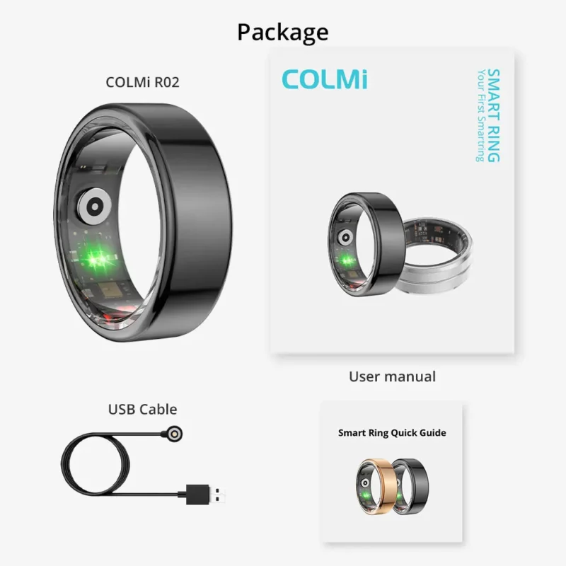 COLMI R02 Smart Ring Military Grade Titanium Steel Shell Health Monitoring IP68 & 3ATM Waterproof Multi-sport Modes - Image 6